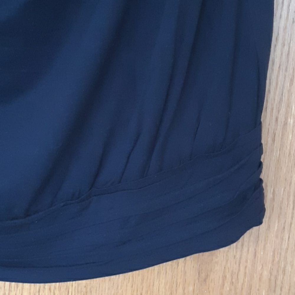 Max Studio Ruffle Black Top - Picture 2 of 4